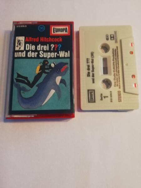 Die Drei Fragezeichen Folge 36 und der Super-Wal Grau mit Schwarzen Druck 515936.9 Europa(Kleines Fenster)